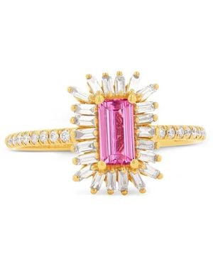 Suzanne Kalan 18Kt One Of A Kind Gelbgoldring Mit Pinkem Saphir Und Diamanten
