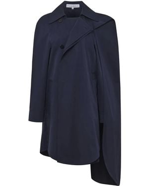 JW Anderson Asymmetric Cape Coat - Blue