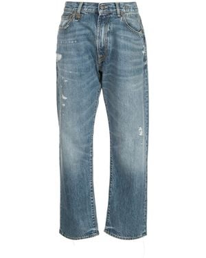 R13 Bain Mid Rise Boyfriend Jeans - Blue