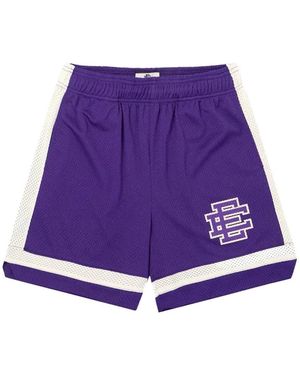 Eric Emanuel Basic V3 Logo-Print Shorts - Purple