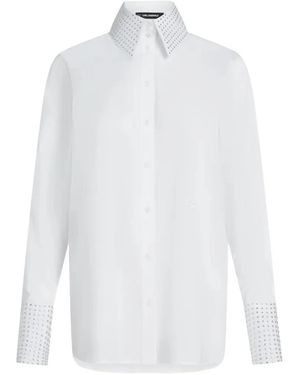 KARL LAGERFELD Chemise Boutonnée Ornée De Cristaux - White