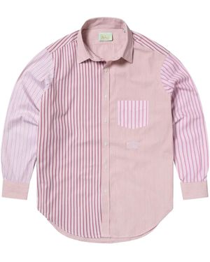 Aries Striped Button-Up Shirt - Pink