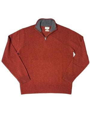 Hartford Pullover Mit Kurzem Reißverschluss - Rot