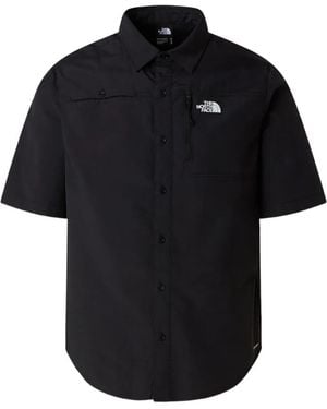 The North Face Logo-Print Zip-Pocket Shirt - Black