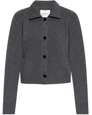 Lisa Yang Buttoned Ribbed Cardigan - Black