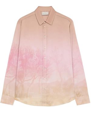 Pierre Louis Mascia Landscape-Print Shirt - Pink