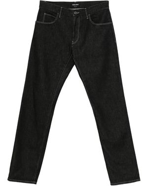 Giorgio Armani Contrast-Stitching Jeans - Black