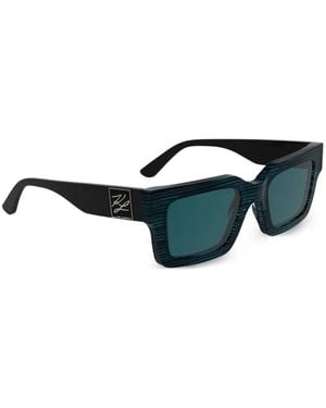 KARL LAGERFELD Rectangle-Frame Sunglasses - Blue