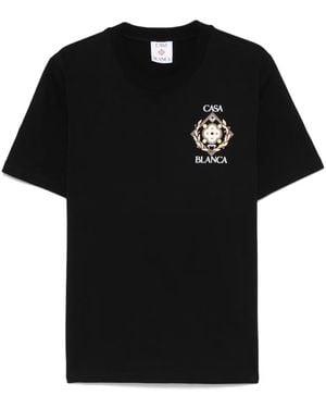 CASABLANCA Championship Diamond T-shirt - ブラック