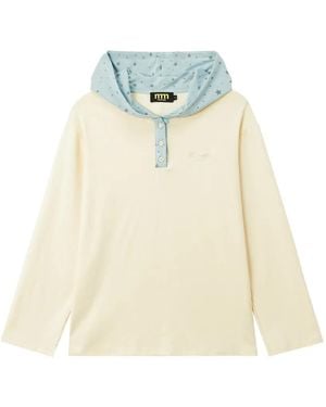 Mini Cream Sudadera Con Capucha Y Motivo De Estrella - Blanco