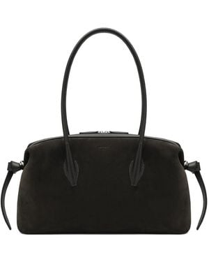 Yuzefi Brioche Tote Bag Aus Wildleder - Schwarz