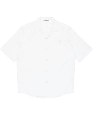 Acne Studios Short-Sleeve Button-Up Shirt - White