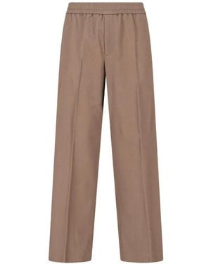Golden Goose Elastic-Waist Star-Appliqué Trousers - Natural