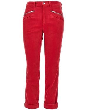 Isabel Marant Corduroy Zip-Detail Pants - Red