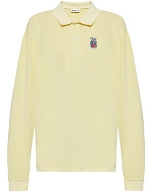 Bally Crest-Appliqué Polo Shirt - Yellow