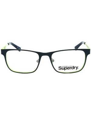 Superdry Mason Rectangle-Frame Glasses - Blue
