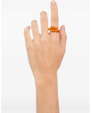 Salvárea Remolino Glass Ring - White