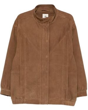 THE GARMENT Geneve Suede Paneled Jacket - Brown