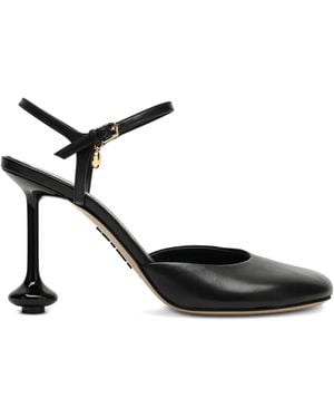Loewe 90Mm Ankle-Strap Sculpted-Heel Court Shoes - Black