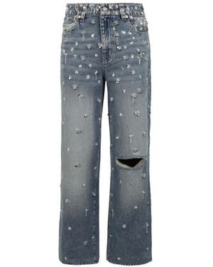Jonathan Simkhai Kydra Crystal-Embellished Jeans - Blue