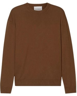 Closed Strickpullover Mit Rundhalsausschnitt - Braun