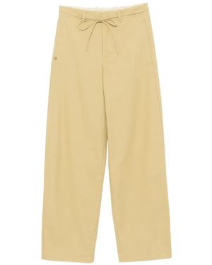 Samuel Guì Yang Drawstring-Fastening Straight-Leg Trousers - White