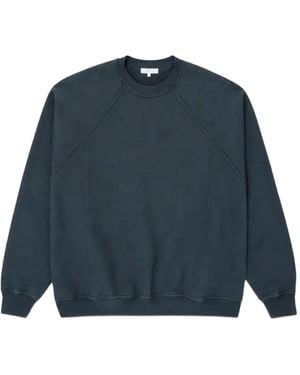 Lady White Co. Heavy Gusset Crew-Neck Jumper - Blue