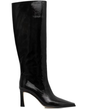 MICHAEL Michael Kors Darrah Patent-Leather Boots - Black