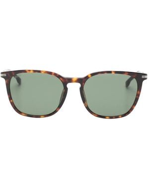 BOSS Tortoiseshell-Effect Square-Frame Sunglasses - Green