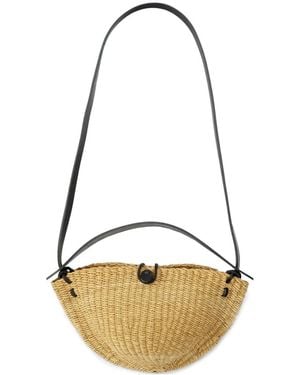 Inès Bressand Medium Leather-Buckle Shoulder Bag - Metallic