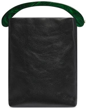 Dries Van Noten Micro Leather Tote Bag - Black