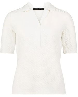 Betty Barclay Textured Short-Sleeve T-Shirt - White