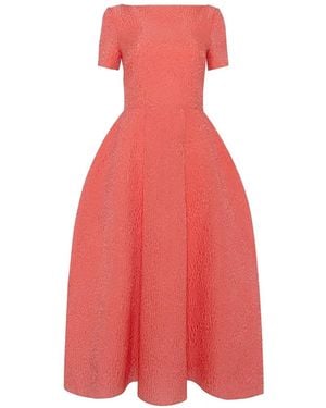 ROKSANDA Vaela Textured-Finish Midi Dress