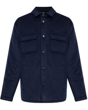 Etro Patch-Pocket Cashmere Jacket - Blue