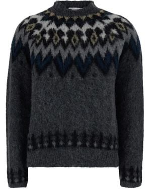 Jucca Fair Isle-Pattern Sweater - Black