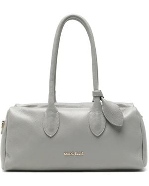 Marc Ellis Bolso De Hombro Bilbao West Do Con Placa Del Logo De Piel Granulada - Gris