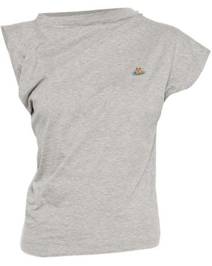 Vivienne Westwood Logo-Embroidered T-Shirt - Gray