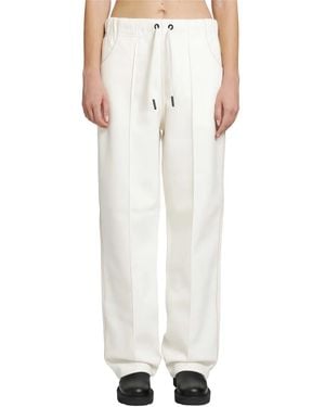 Moncler Pantaloni Sportivi Con Applicazione - Bianco