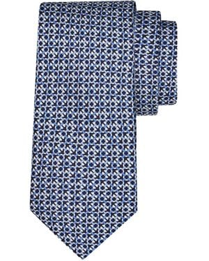 Ferragamo Stropdas Met Patroon - Blauw