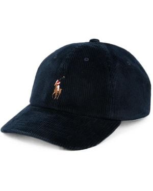 Polo Ralph Lauren Baseballkappe Aus Cord Mit Logo - Blau