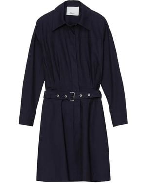 3.1 Phillip Lim Belted Collared Mini Dress - Blue