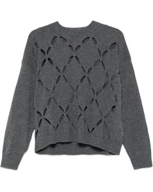 Liu Jo Cut-Out Detailed Jumper - Grey