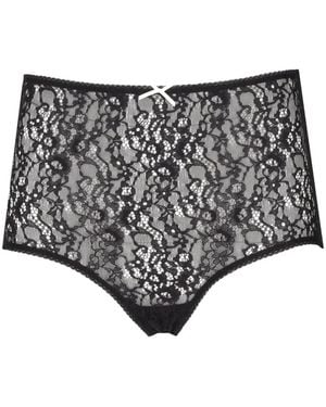 Laura Urbinati Lace-Panel Briefs - Black