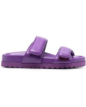Gia Borghini X Pernille Teisbaek Double-Strap Slides - Purple