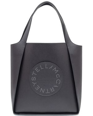 Stella McCartney Logo-Plaque Tote Bag - Black