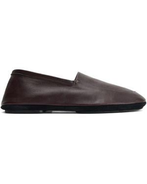 Lemaire Square-Toe Slippers - Brown