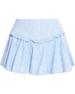LoveShackFancy Ruffled Bow Skirt - Blue