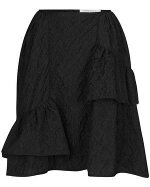 Cecilie Bahnsen Vanilla Matelassé-Effect Midi Skirt - Black