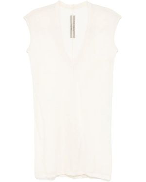 Rick Owens Gilet Con Scollo A V - Bianco
