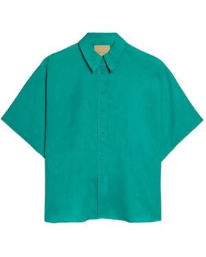 Momoní Brooklyn Kimono-Sleeve Shirt - Green